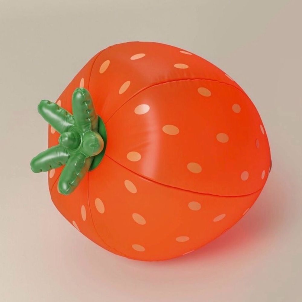 Kate Spade Red Strawberry Inflatable Pool Decor - Picture 3 of 6